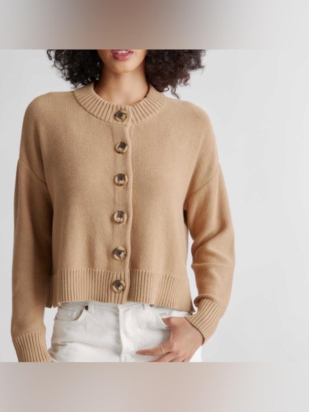 100% Organic Cotton Cropped Cardigan